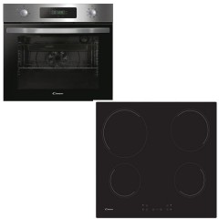 Candy FIDCP X625 L + CH64CCB/4U2 Φούρνος άνω Πάγκου 70lt με Κεραμικές Εστίες Π59.5εκ. Inox